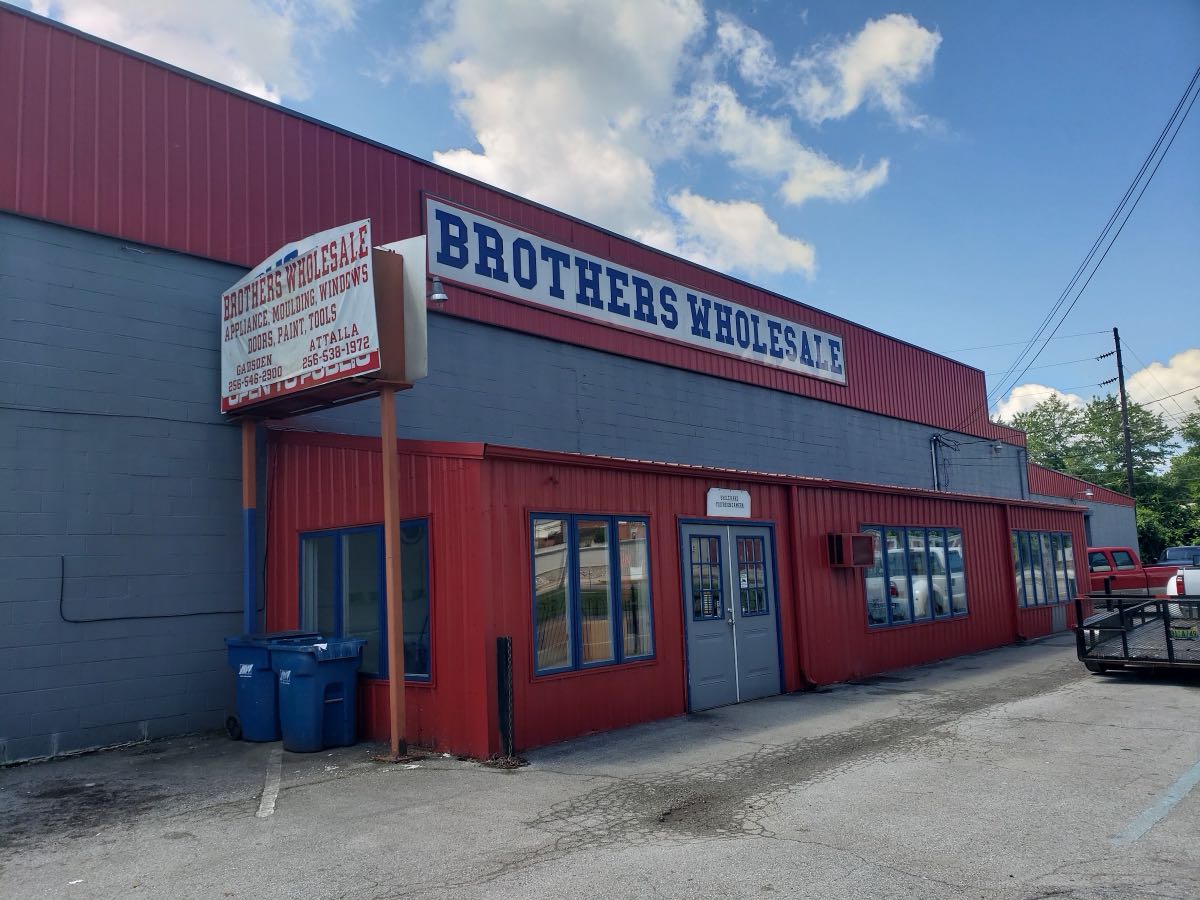 Brothers Wholesale storefront in Attalla, Alabama